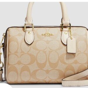 Coach Tan and Cream mini Rowan crossbody